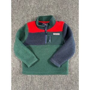 Vineyard Vines Sweater Kids 4T Colorblock Fleece Pullover Quarter Zip Boys